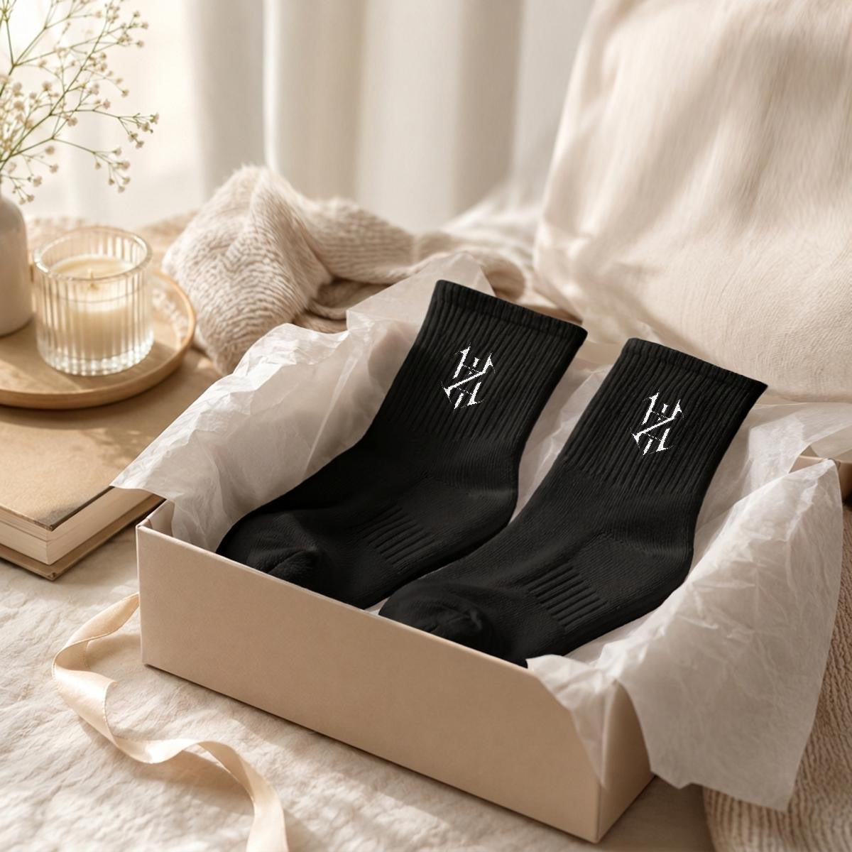 HazeAllure embroidered Mid-Socks
