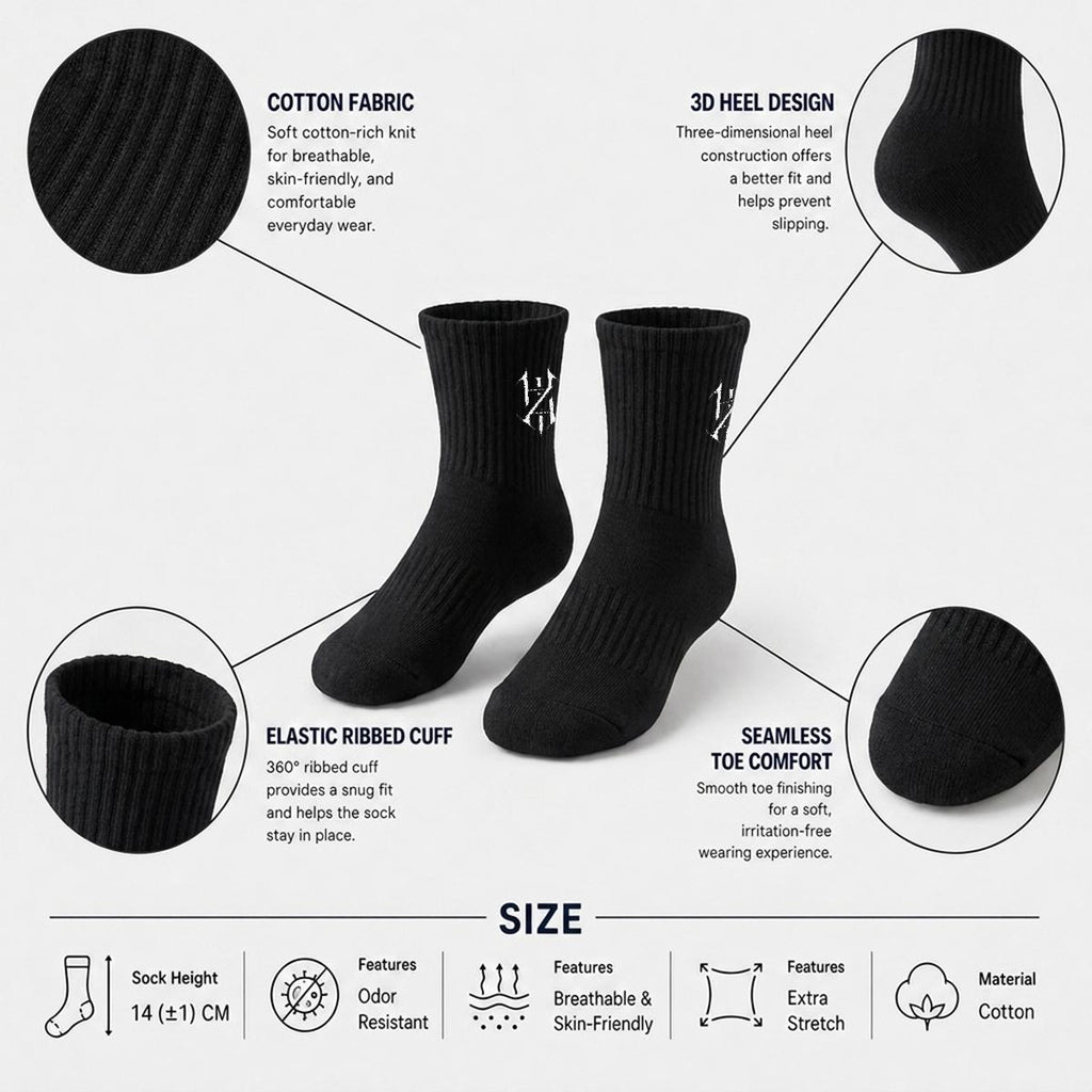 HazeAllure embroidered Mid-Socks