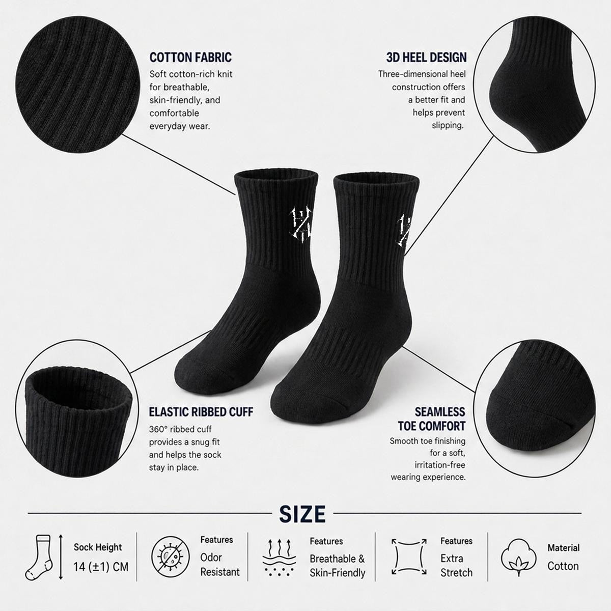 HazeAllure embroidered Mid-Socks