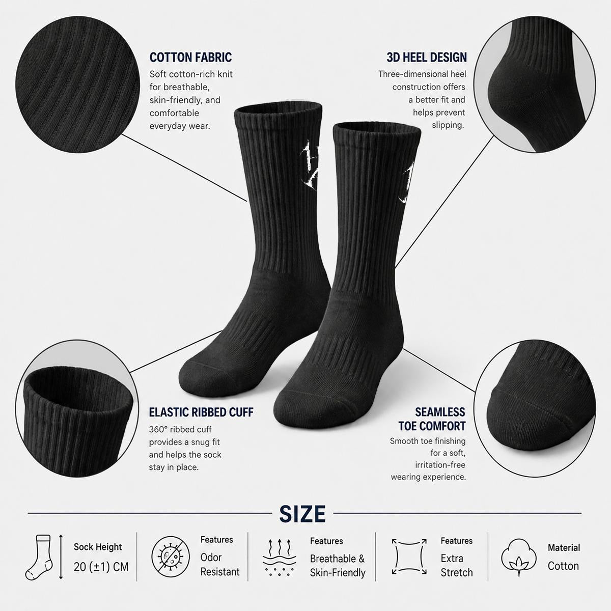 HazeAllure embroidered socks