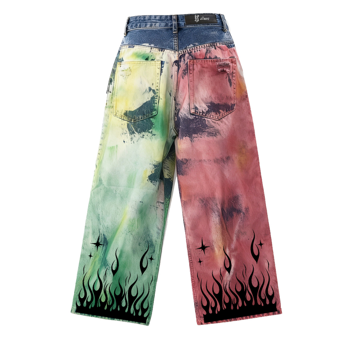 Split reality. Wide-leg Straight Jeans