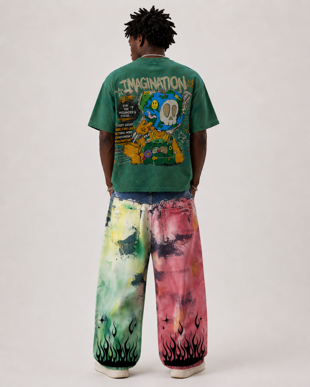 Split reality. Wide-leg Straight Jeans