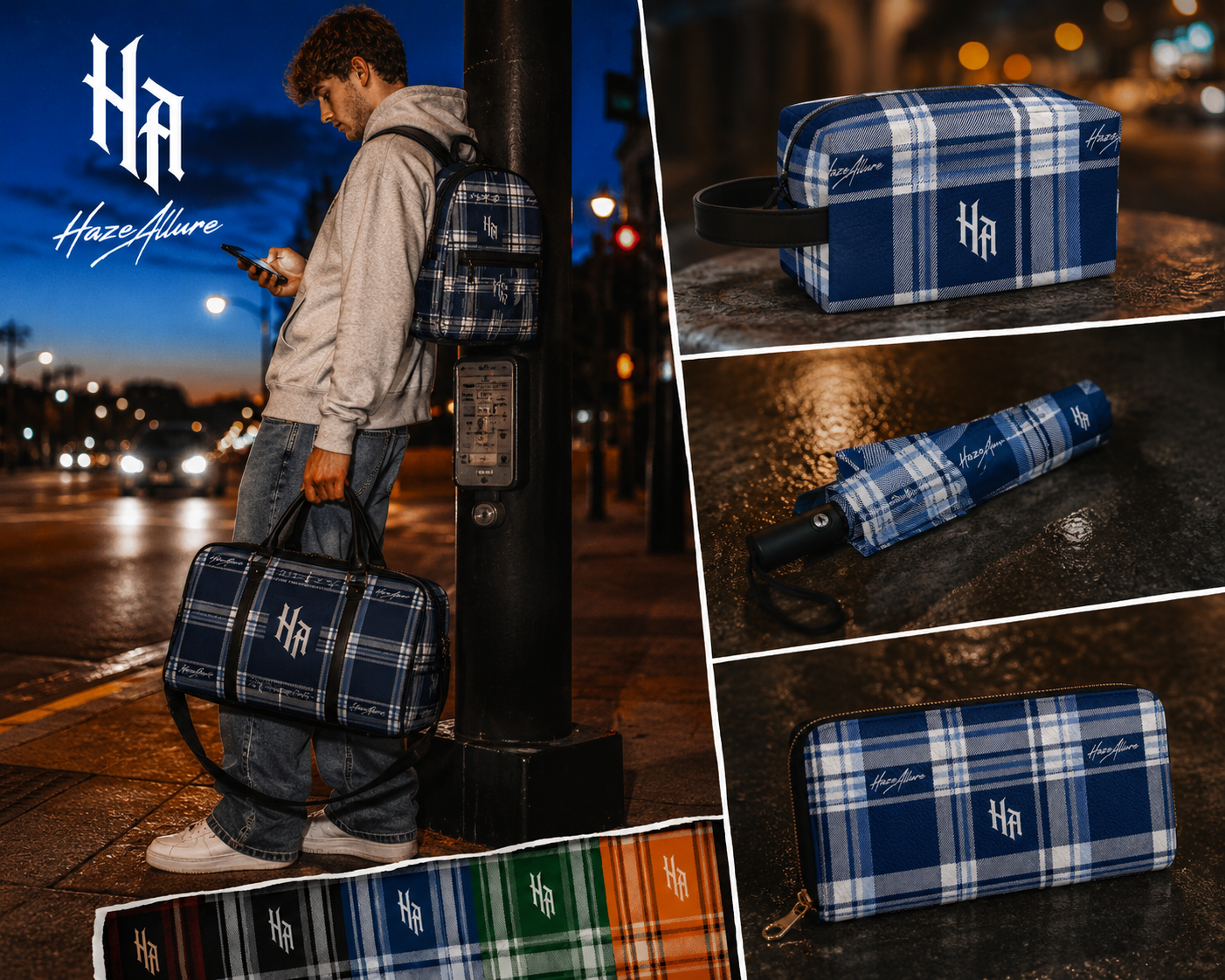 Blue Hour. 5 Piece Luggage set
