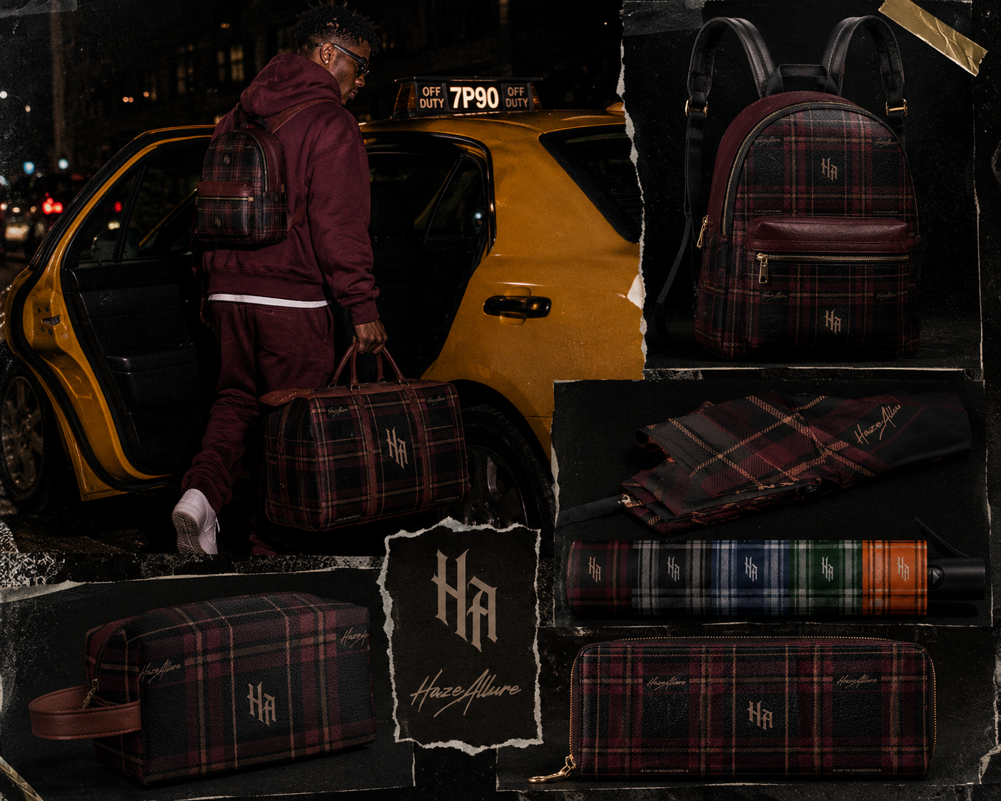 Bordeaux Nights. 5 Piece Luggage set ( 2 color)