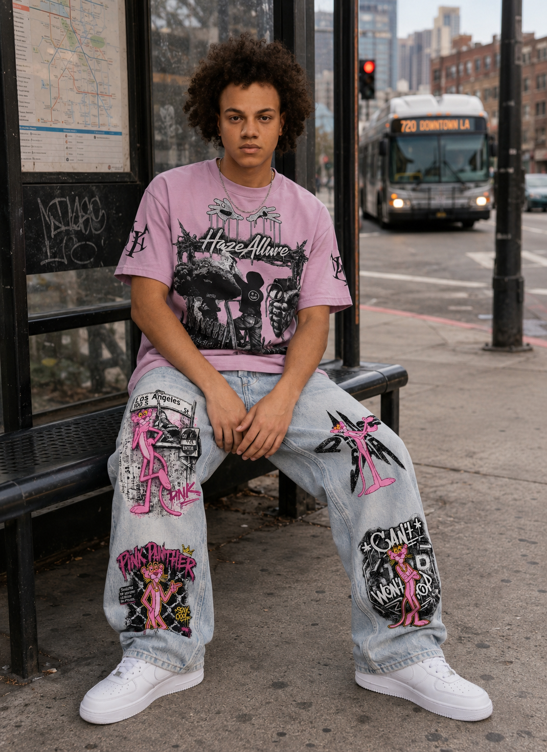 Panther in Pink Jeans